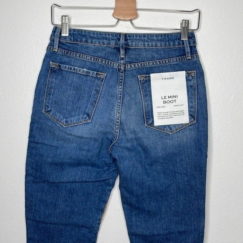 FRAME Le Mini Boot Patchwork Snake Skin Womens Si… - image 8